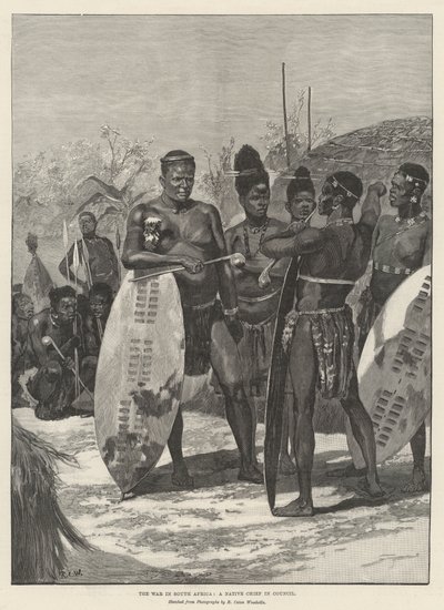 The War in South Africa, a Native Chief in Council by Richard Caton Woodville junior